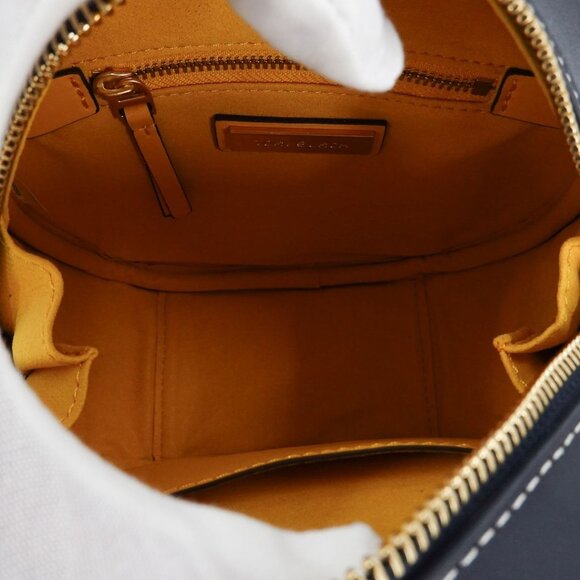 Tory Burch T Monogram Jacquard Moon Crossbody Bag Blue - Picture 9 of 15